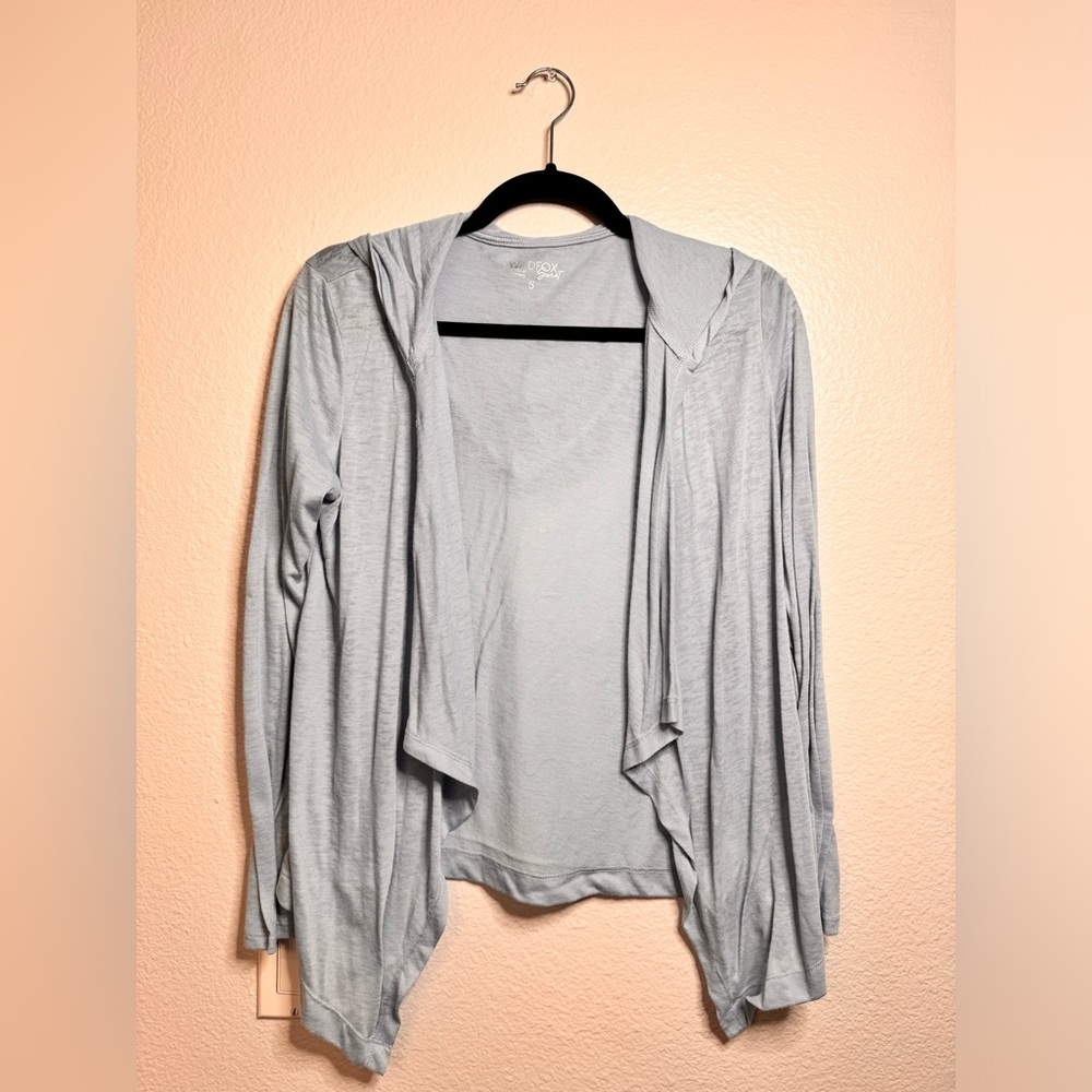 Blue athleisure-wear cardigan